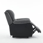 Boston Grey Plush Fabric Recliner Armchair
