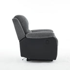 Boston Grey Plush Fabric Recliner Armchair