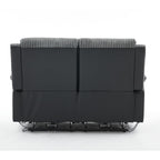 Boston Grey Plush Fabric 2 Seater Recliner