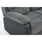Boston Grey Plush Fabric 2 Seater Recliner