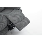 Boston Grey Plush Fabric 2 Seater Recliner