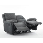 Boston 3+2 Grey Plush Fabric Recliner Sofa Set