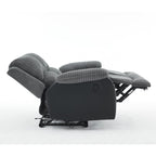 Boston Grey Plush Fabric 2 Seater Recliner
