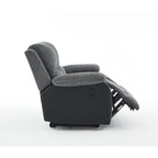 Boston Grey Plush Fabric 2 Seater Recliner