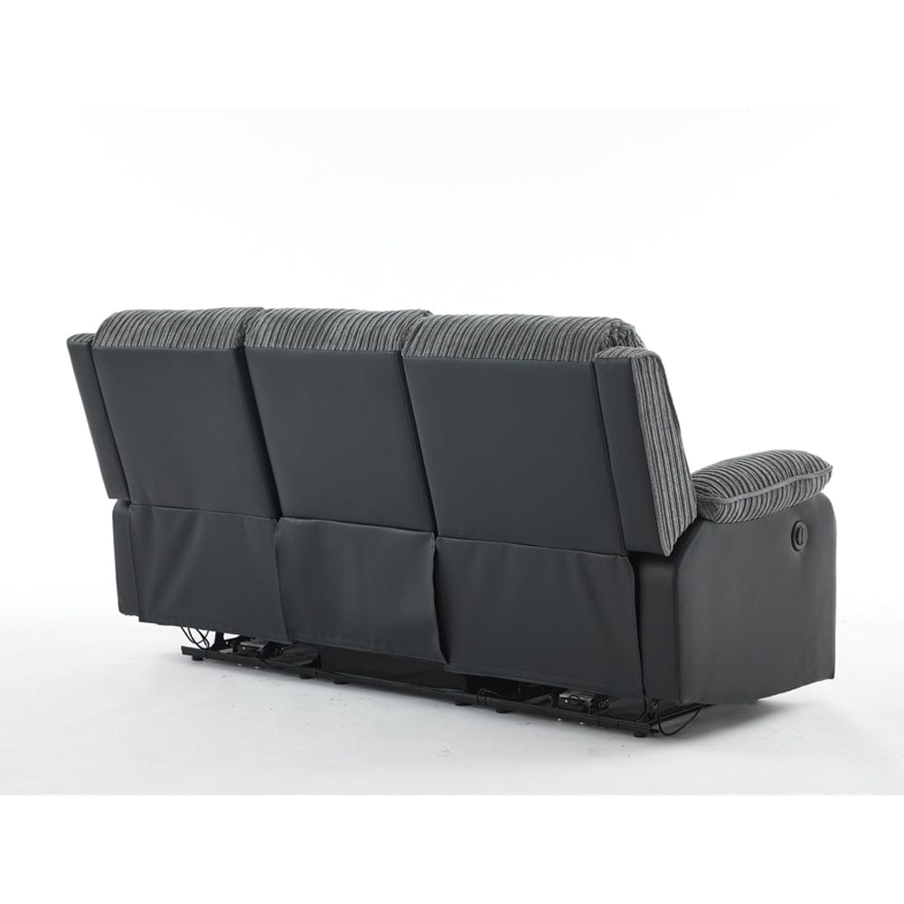 Boston 3+2+1 Grey Plush Fabric Recliner Sofa Set