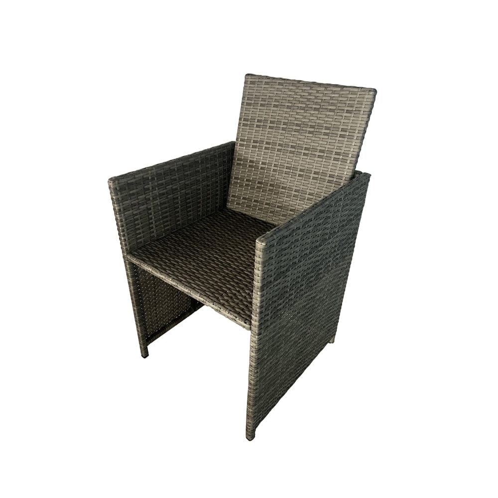 Eton Rattan Garden 8 Seater Cube Set In Grey