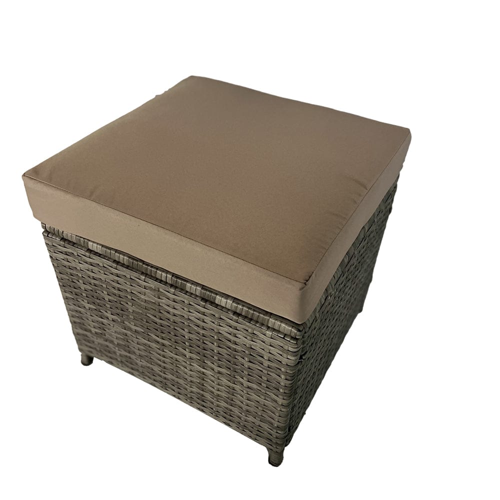 Eton Rattan Garden 8 Seater Cube Set In Grey