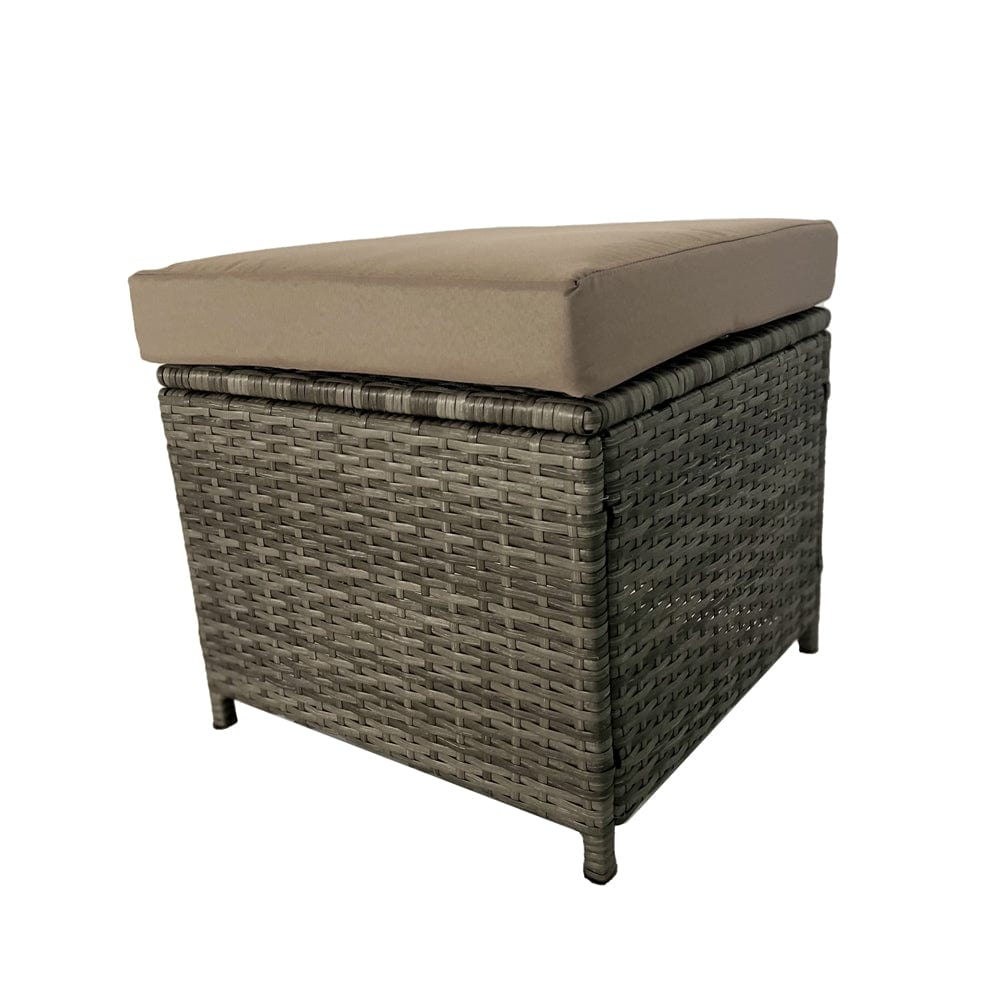 Eton Rattan Garden 8 Seater Cube Set In Grey