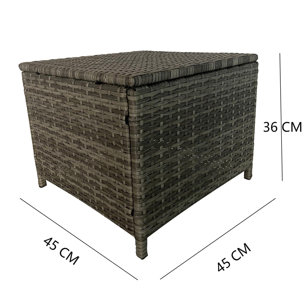 Eton Rattan Garden 8 Seater Cube Set In Grey