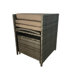 Eton Rattan Garden 8 Seater Cube Set In Grey