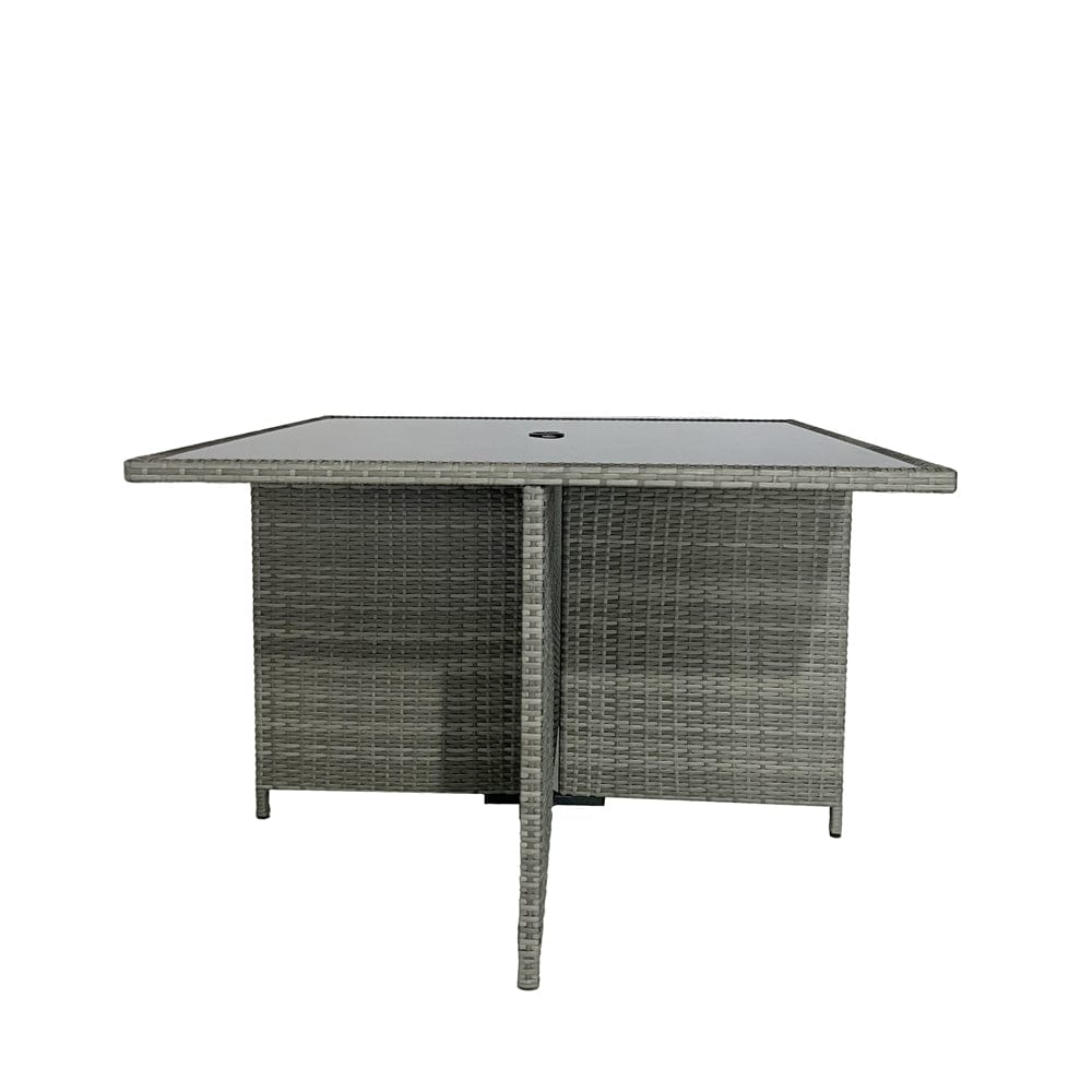 Eton Rattan Garden 8 Seater Cube Set In Grey