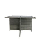 Eton Rattan Garden 8 Seater Cube Set In Grey