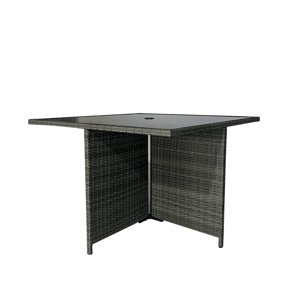 Eton Rattan Garden 8 Seater Cube Set In Grey