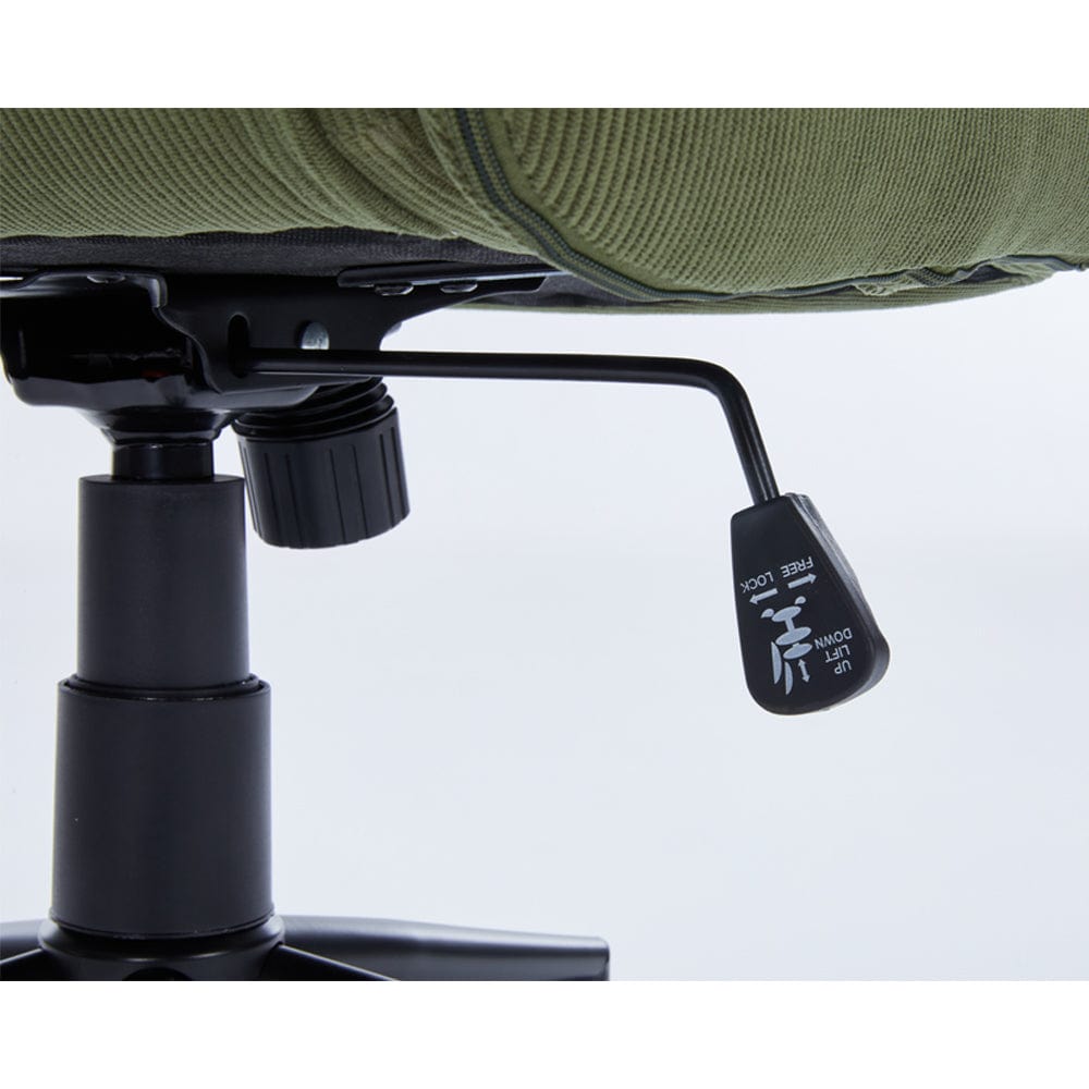 Green Corduroy Swivel Office Chair Armchair Adjustable Chair