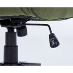 Green Corduroy Swivel Office Chair Armchair Adjustable Chair