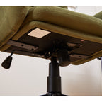 Green Corduroy Swivel Office Chair Armchair Adjustable Chair