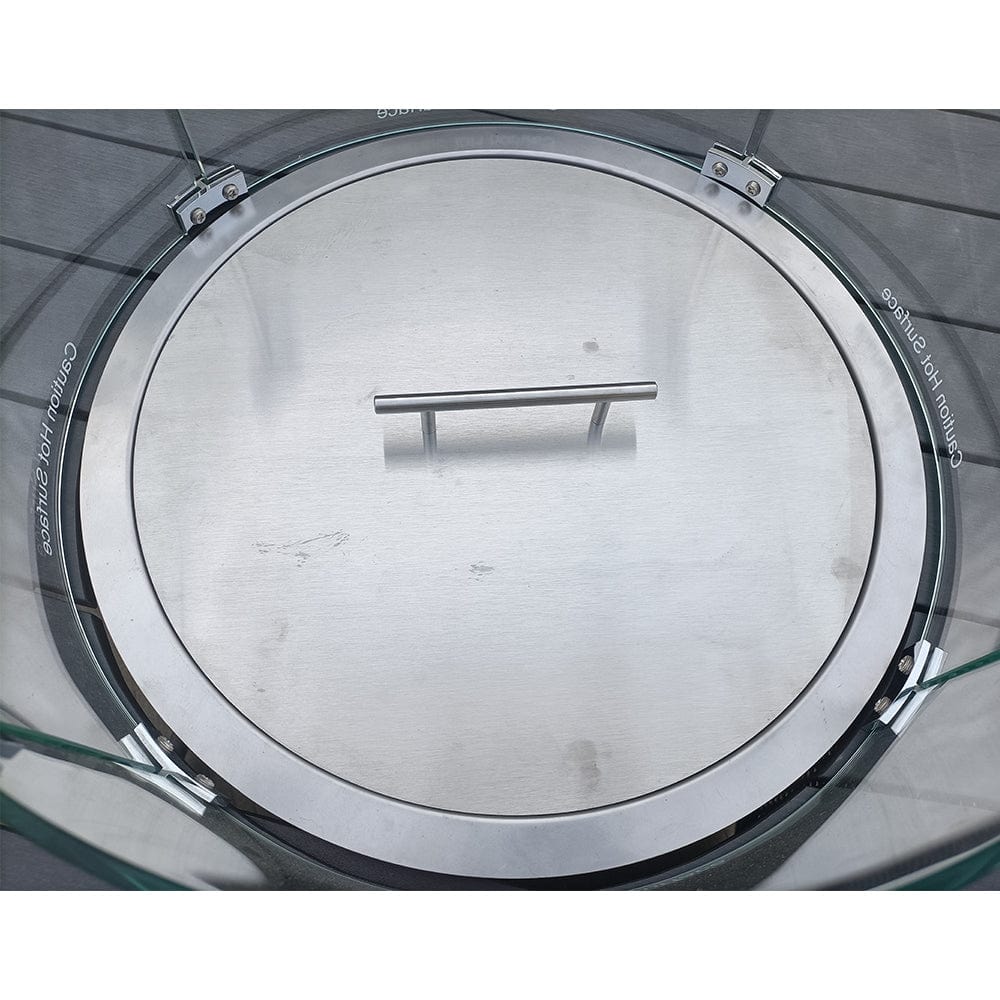 Aura 6 Seater Rattan Garden Furniture With Round/Rectangle Table Fire Pit Set In Grey