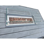 Aura 6 Seater Rattan Garden Furniture With Round/Rectangle Table Fire Pit Set In Grey