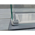 Aura 6 Seater Rattan Garden Furniture With Round/Rectangle Table Fire Pit Set In Grey