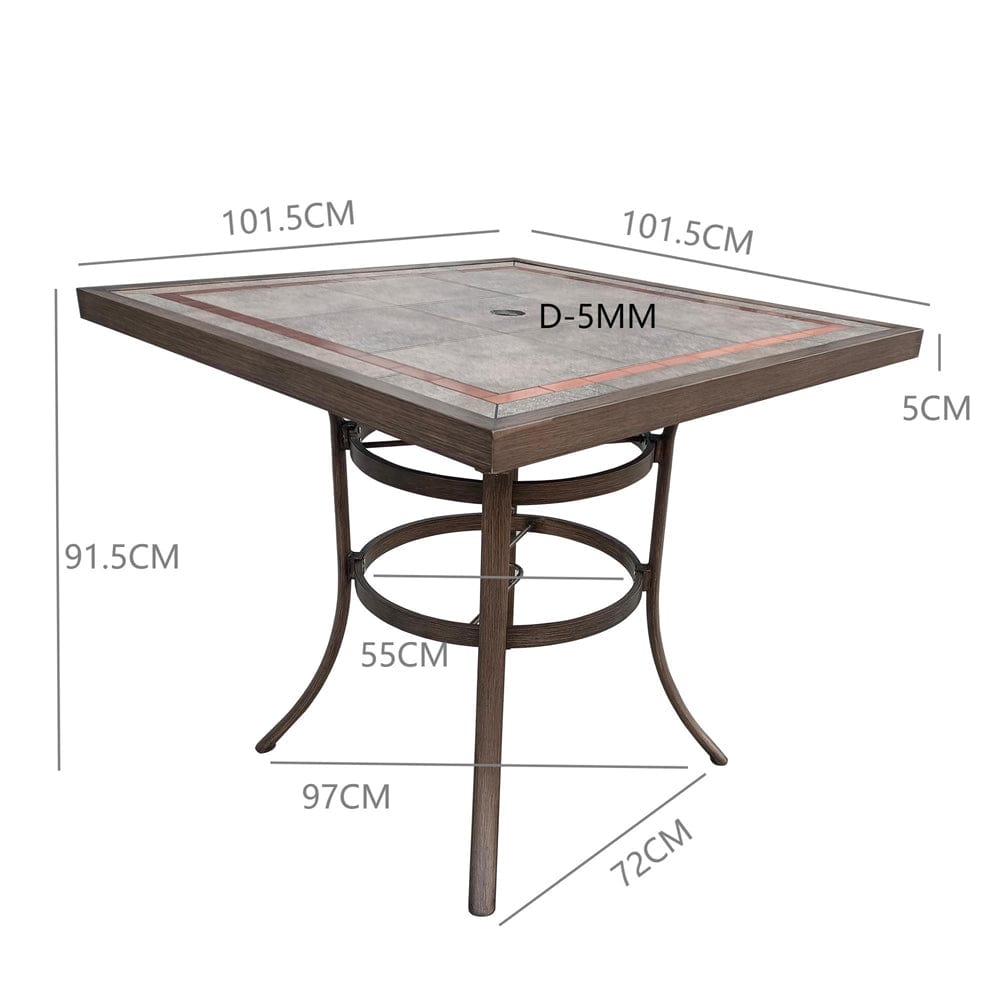 4 Seater Garden Bar Dining Table Set