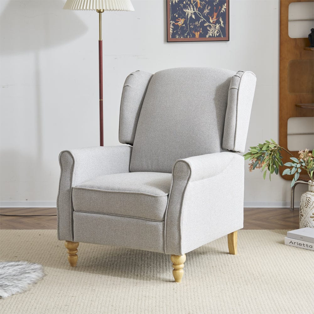 Ascot Velvet Pushback Recliner Chair