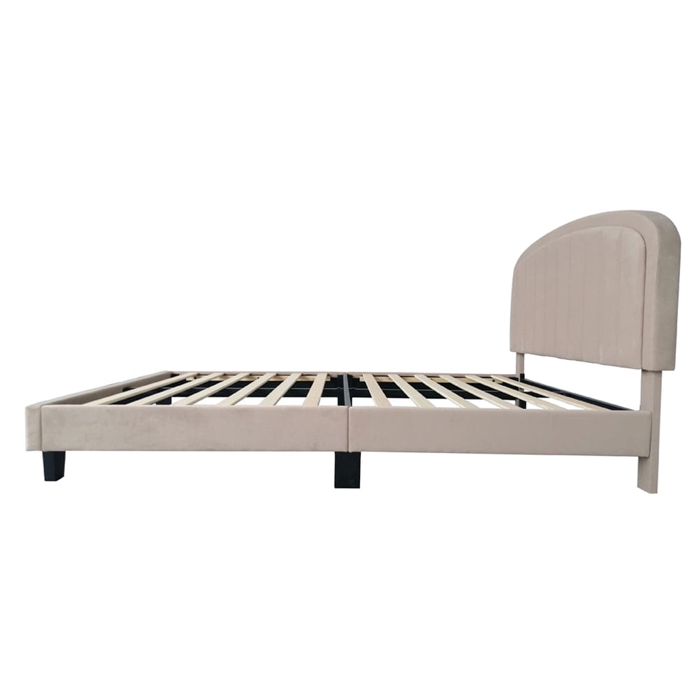 Aurora Plush Bed Frame with Head Board Single Bed or Double Bed