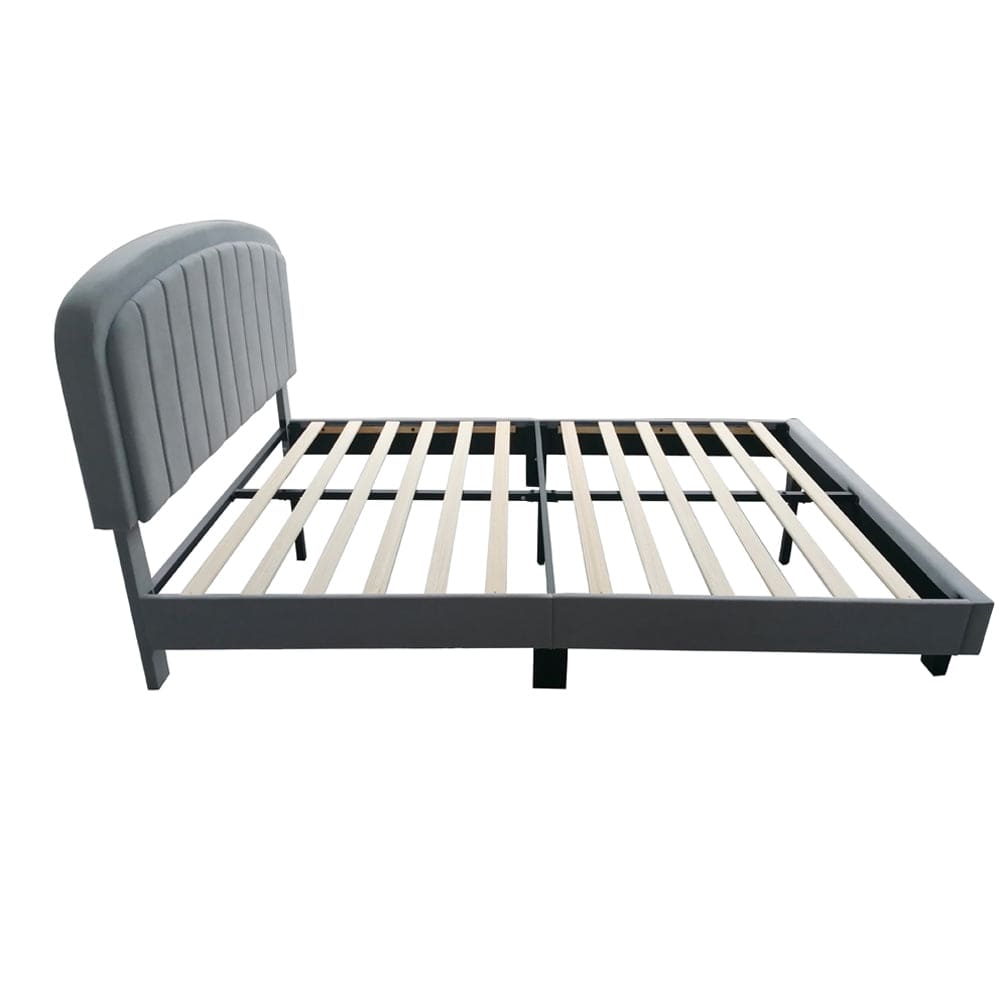 Aurora Plush Bed Frame with Head Board Single Bed or Double Bed