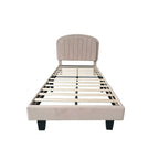 Aurora Plush Bed Frame with Head Board Single Bed or Double Bed