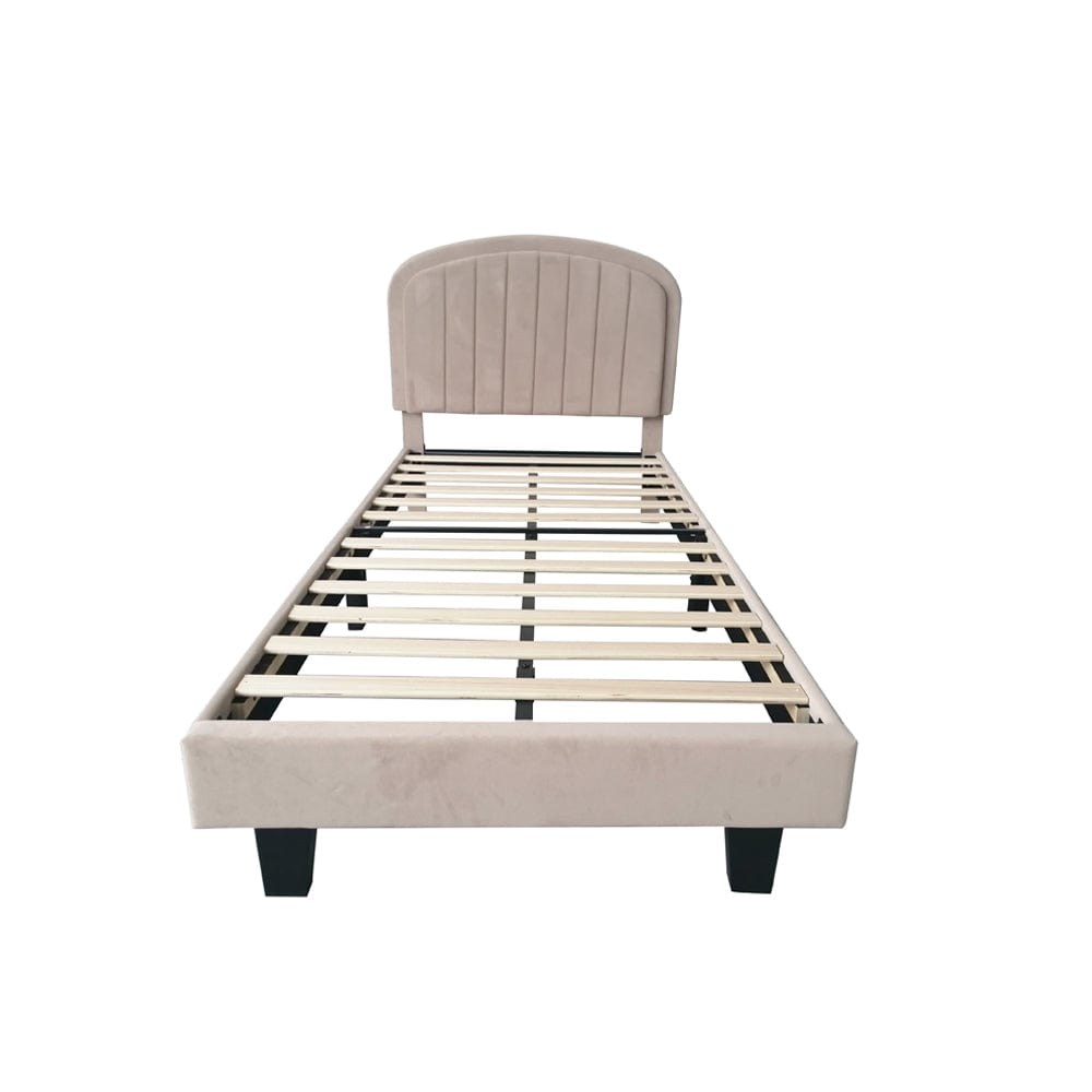 Aurora Plush Bed Frame with Head Board Single Bed or Double Bed