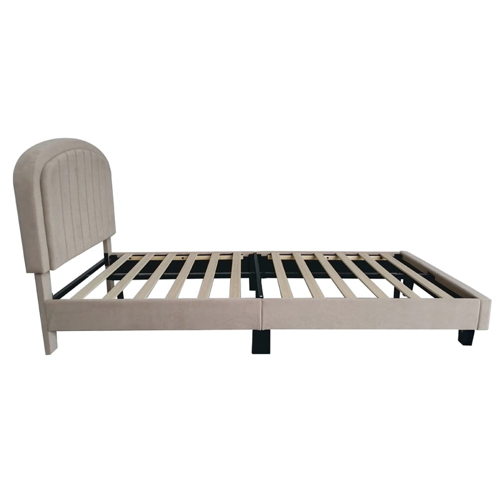 Aurora Plush Bed Frame with Head Board Single Bed or Double Bed