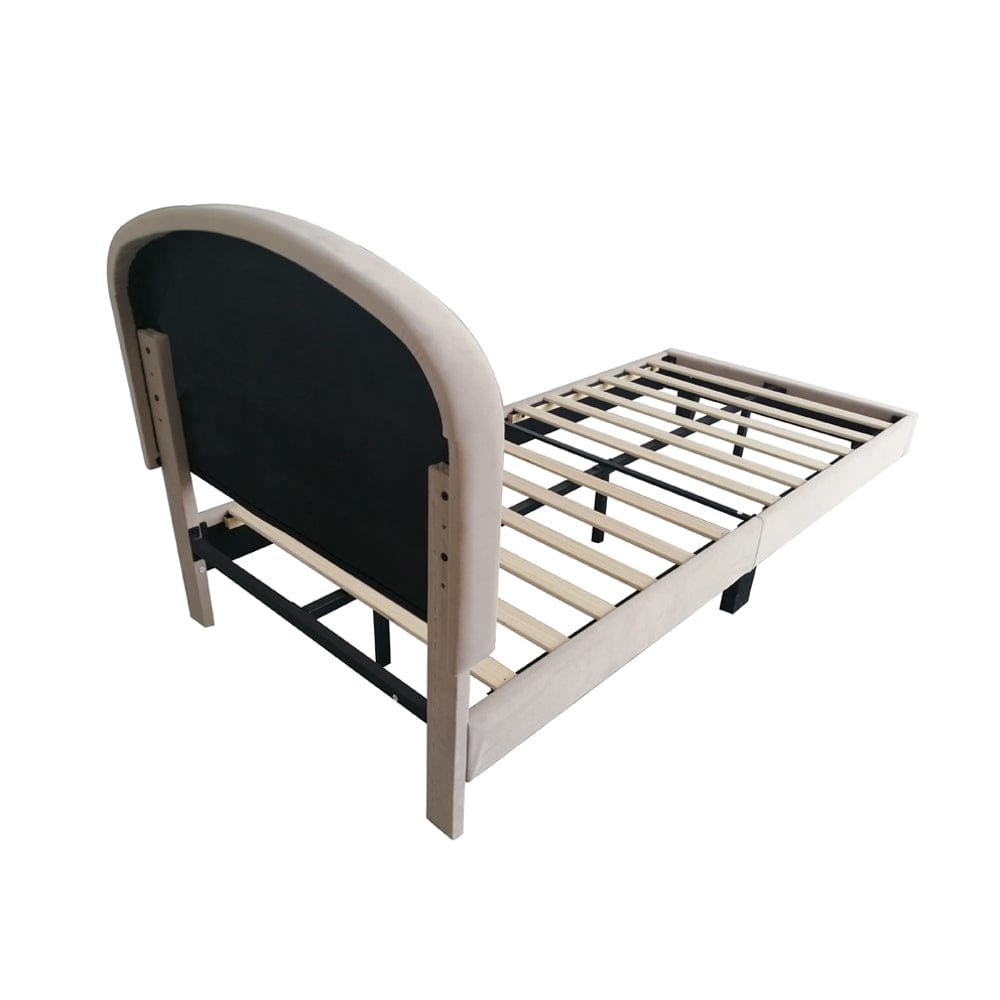 Aurora Plush Bed Frame with Head Board Single Bed or Double Bed