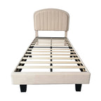 Aurora Plush Bed Frame with Head Board Single Bed or Double Bed