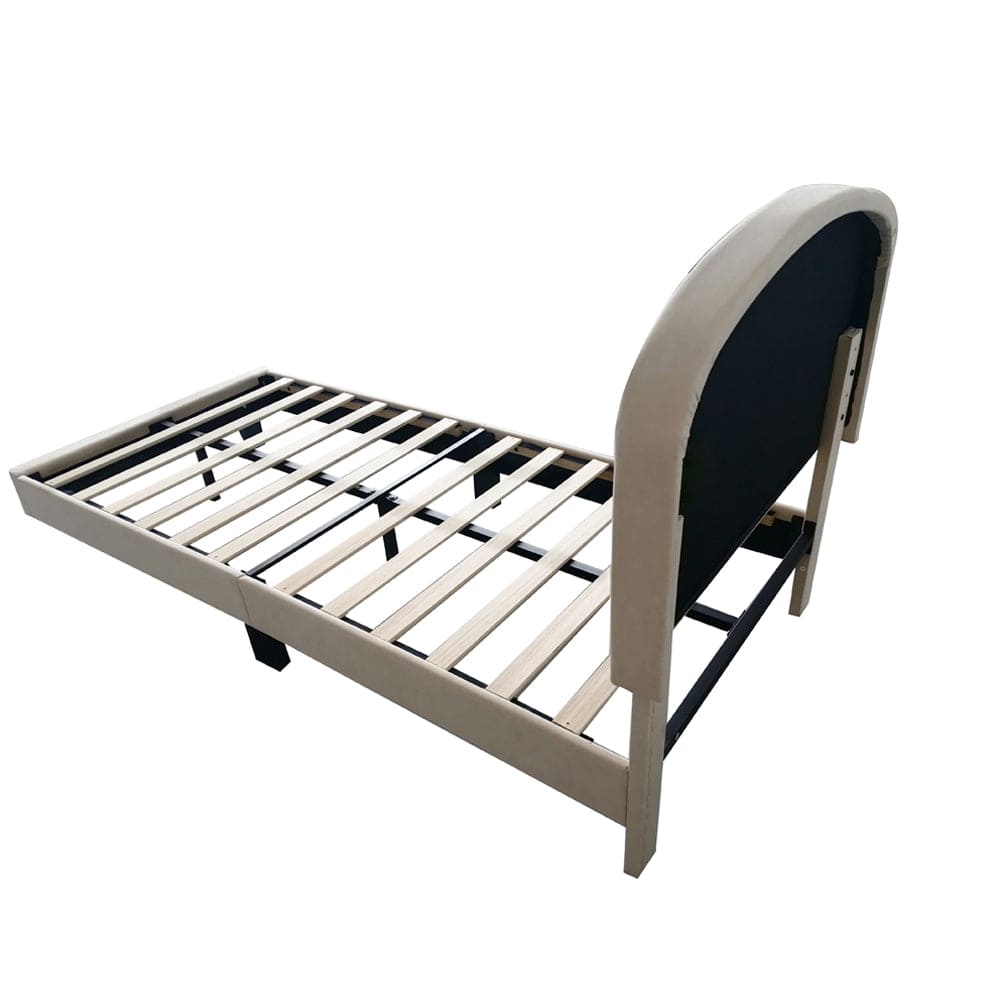 Aurora Plush Bed Frame with Head Board Single Bed or Double Bed