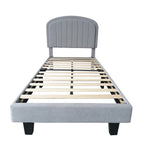 Aurora Plush Bed Frame with Head Board Single Bed or Double Bed