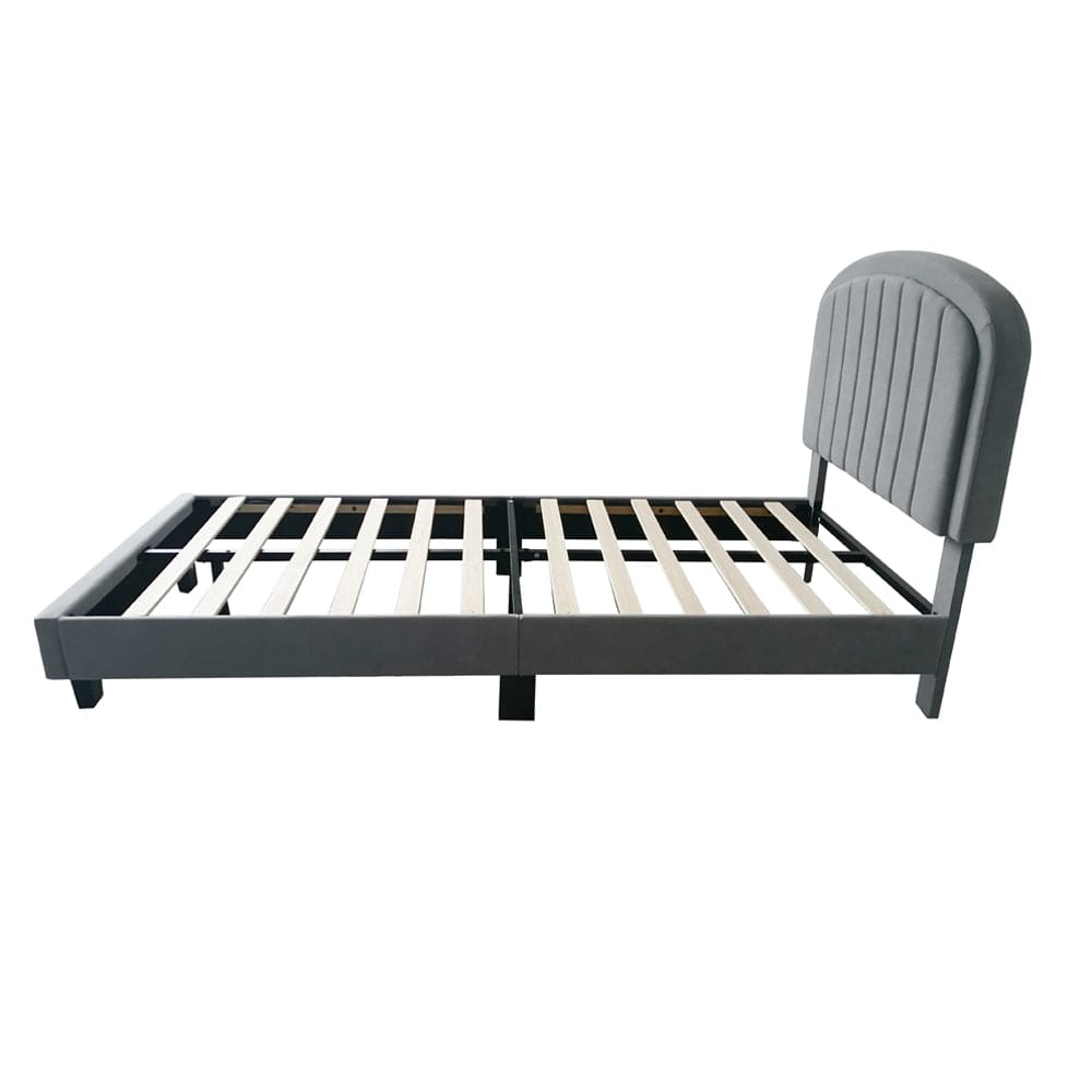Aurora Plush Bed Frame with Head Board Single Bed or Double Bed