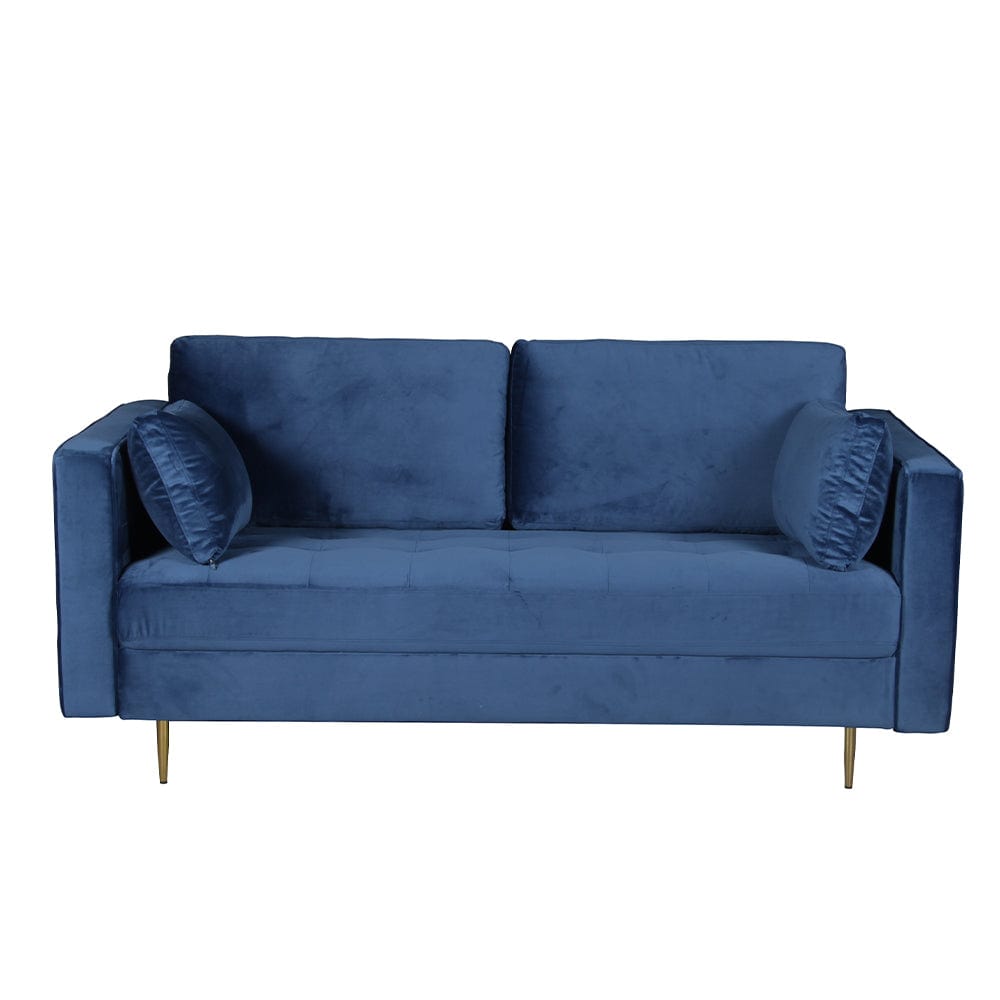 Avery Velvet 2 Seater Sofa with 2 Scatter Cushions