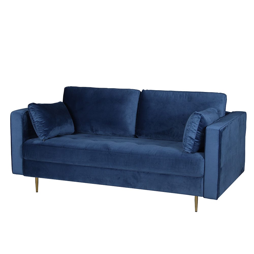 Avery Velvet 2 Seater Sofa with 2 Scatter Cushions