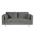 Avery Velvet 2 Seater Sofa with 2 Scatter Cushions