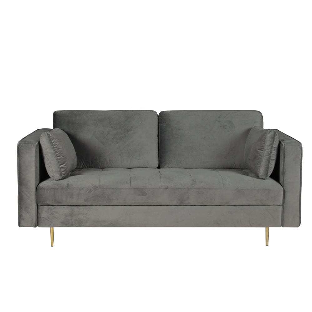 Avery Velvet 2 Seater Sofa with 2 Scatter Cushions