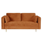 Avery Velvet 2 Seater Sofa with 2 Scatter Cushions