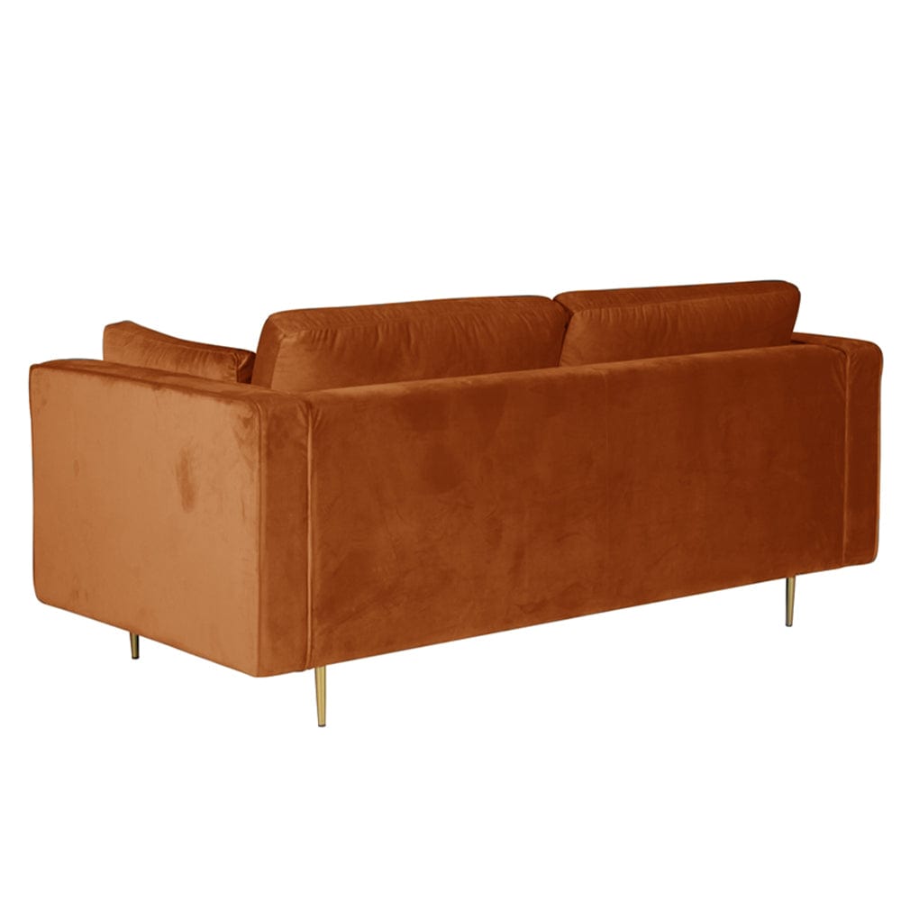 Avery Velvet 2 Seater Sofa with 2 Scatter Cushions