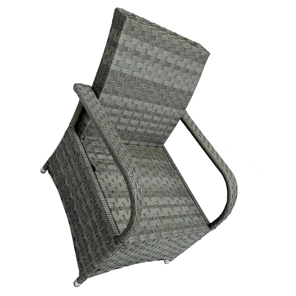 Aura 2 Seater Armchair Bistro Set Garden Rattan Set with Raincover