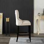 Avers Velvet Button Back Bar Stool Bar Chair