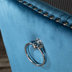 Avers Velvet Button Back Bar Stool Bar Chair