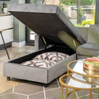 Avery Large U-Shape Storage Corner Sofa Bed With Ottoman