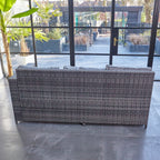 Barcelona 9 Seater Rattan Garden Furniture Dining Set In Grey