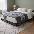 Basics Metal Platform Bed Frame with Slatted Frame Single Bed Double Bed King Bed