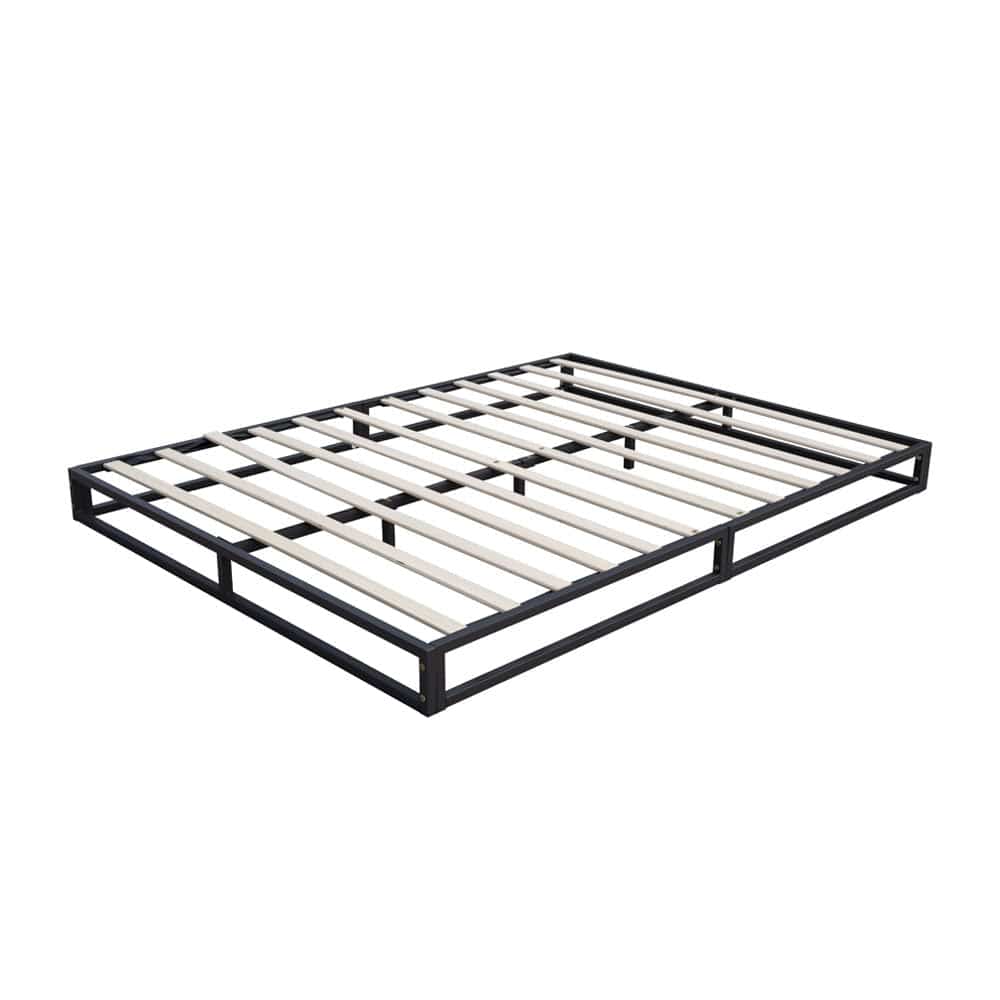 Basics Metal Platform Bed Frame with Slatted Frame Single Bed Double Bed King Bed