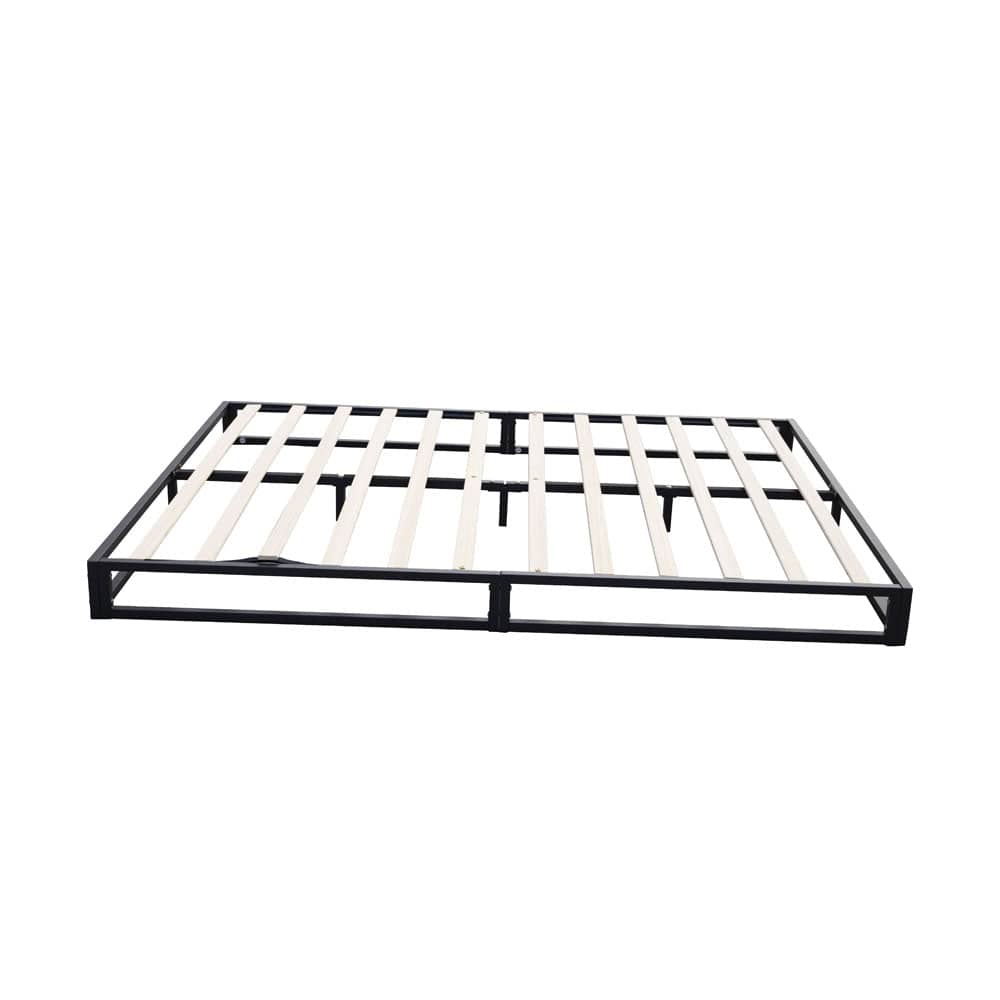 Basics Metal Platform Bed Frame with Slatted Frame Single Bed Double Bed King Bed