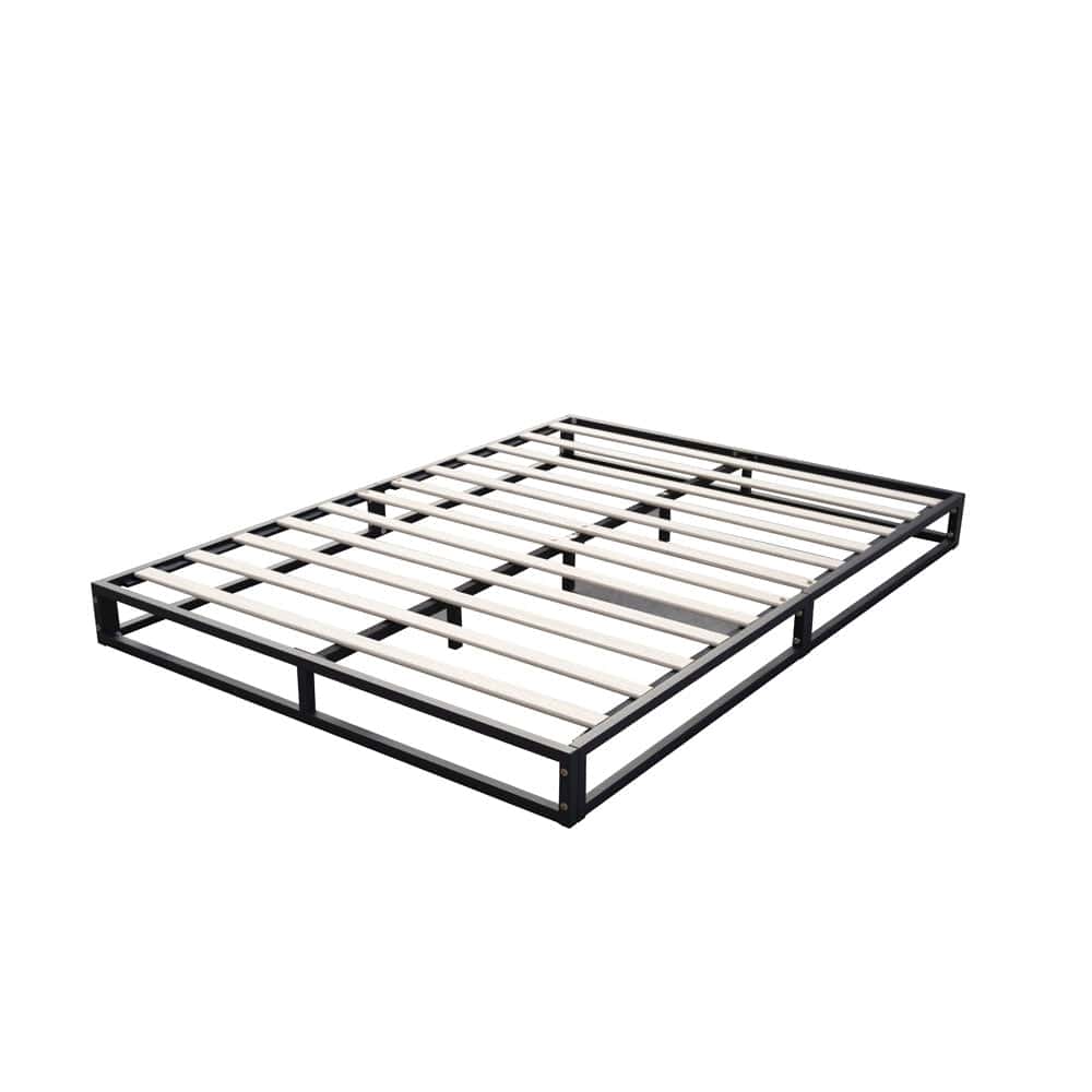 Basics Metal Platform Bed Frame with Slatted Frame Single Bed Double Bed King Bed